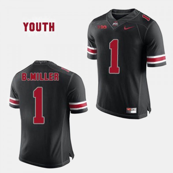 Ohio State Buckeyes Braxton Miller Youth #1 Black College Football Jersey 2404KHBB4